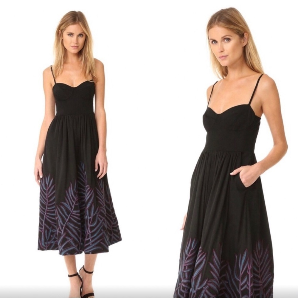 Mara Hoffman Women's Leaf Embroidery Bustier Dress